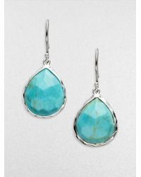 Ippolita | Metallic Rock Candy Turquoise & Sterling Silver Mini Teardrop Earrings | Lyst