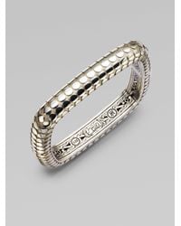 John Hardy | Metallic Sterling Silver Square Bangle Bracelet/Slim | Lyst