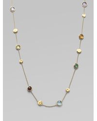 Marco Bicego | Metallic Multi Gemstone 18k Gold Extralong Necklace | Lyst