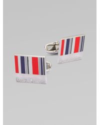 Paul Smith | Red Striped Enamel Cuff Links for Men | Lyst