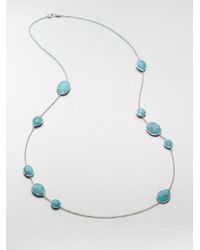 Ippolita | Blue Rock Candy Turquoise & Sterling Silver Station Necklace | Lyst
