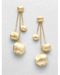 Marco Bicego | Metallic Africa 18k Yellow Gold Three-strand Ball Drop Earrings | Lyst