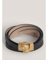 Alexander McQueen | Black Skull Magnet Wrap Bracelet | Lyst