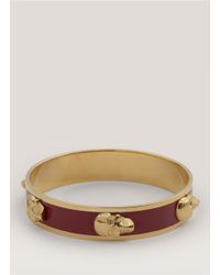 Alexander McQueen | Red 3d Enamel Skull Bangle | Lyst
