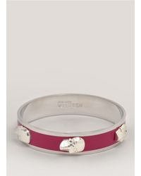 Alexander McQueen | Pink 3d Enamel Skull Bangle | Lyst