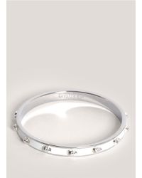Alexander McQueen | White Enamelled Skull Bangle | Lyst