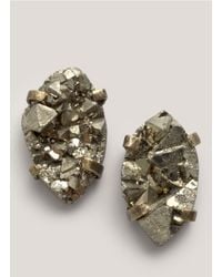 Citrine by the Stones | Metallic Pyrite Earrings | Lyst