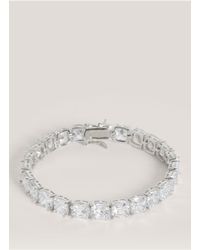 CZ by Kenneth Jay Lane | Metallic Cushion-cut Cubic Zirconia Bracelet | Lyst