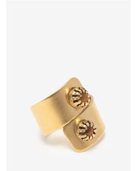 Ela Stone | Metallic Spiral Brass Stone Ring | Lyst