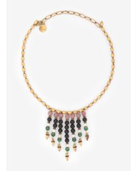 Ela Stone | Metallic Stone Bead Necklace | Lyst