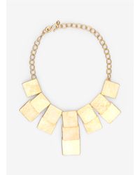 Kenneth Jay Lane | Metallic Square Bib Necklace | Lyst