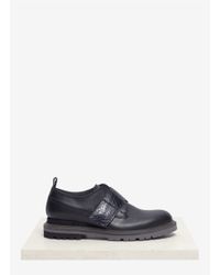 shoes derby lanvin leather velcro strap