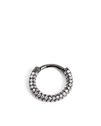 Maria Tash | Metallic Black Rhodium Diamond Clicker | Lyst