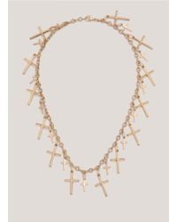 Thomas Wylde | Metallic Cross-pendant Necklace | Lyst