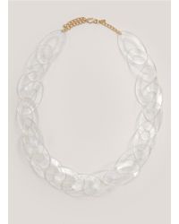 Kenneth Jay Lane | White Clear Acrylic Link-chain Necklace | Lyst