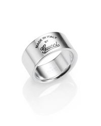 Gucci | Metallic Sterling Silver Signature Ring | Lyst
