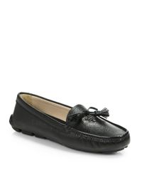 leather saffiano prada tassel drivers moccasins loafers nero