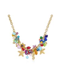Antica Murrina | Blue Marilena - Murano Glass Marine Gold Plated Necklace | Lyst
