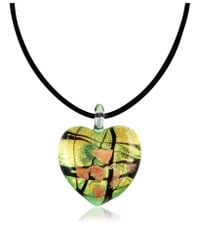 Antica Murrina - Metallic Passione - Murano Glass Heart Pendant - Lyst