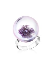 Antica Murrina - Purple Shine Murano Glass Ring - Lyst
