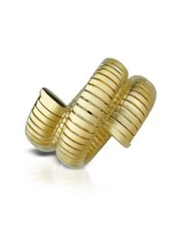 AZ Collection - Metallic Gold Plated Winding Snake Stretch Bracelet - Lyst
