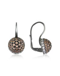 Azhar | Metallic Cubic Zirconia And Sterling Silver Round Earrings | Lyst