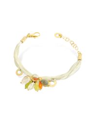 Daco Milano - Yellow Multi Gemstone Drops Sterling Silver Lace Bracelet - Lyst