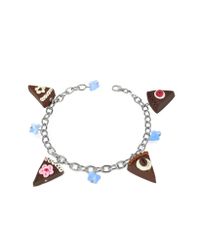 Dolci Gioie | Metallic Sterling Silver Chocolate Cake Charm Bracelet | Lyst
