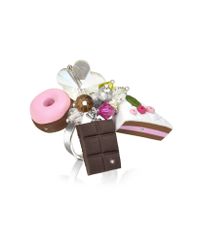 Dolci Gioie - Metallic Sterling Silver Charm Ring - Lyst