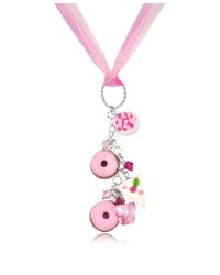 Dolci Gioie - Pink Charm Drop Lace Necklace - Lyst