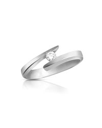 FORZIERI - Metallic 0.065 Ct Diamond 18k Gold Solitaire Ring - Lyst