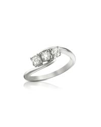 FORZIERI - Metallic 0.315 Ct Three-stone Diamond 18k Gold Ring - Lyst