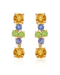 FORZIERI - Metallic Amethyst And Citrine Flower 18k Gold Earrings - Lyst