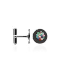 FORZIERI | Metallic Millefiori Center Murano Glass Silver Plated Cufflinks for Men | Lyst
