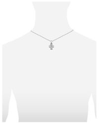 FORZIERI - Metallic Diamond And Stainless Steel Cross Pendant Necklace for Men - Lyst