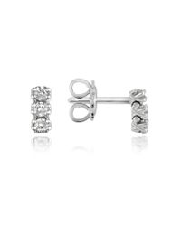 FORZIERI - Metallic 0.22 Ctw Three-stone Drop Diamond 18k Gold Earrings - Lyst
