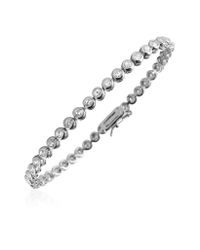 Gisèle St.moritz | Metallic Round Crystal And Sterling Silver Tennis Bracelet | Lyst