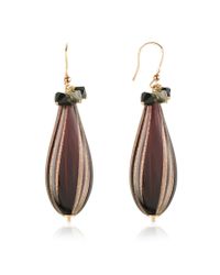 House of Murano | Metallic Old Venice - Oval Gold Foil Drop Earrings | Lyst