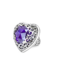 Just Cavalli - Metallic Rolly - Crystal Logo Ring - Lyst