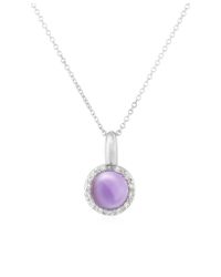 Mia & Beverly - Metallic Amethyst And Diamond 18k Gold Charm Necklace - Lyst