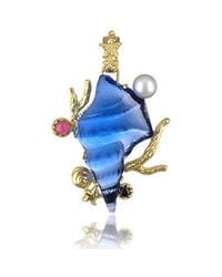 Tagliamonte - Marina Collection - Blue Seashell Tourmaline & 18k Gold Pendant - Lyst
