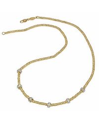 Torrini - Rondelle Moving Mini - 18k Yellow Gold And Diamond Necklace - Lyst