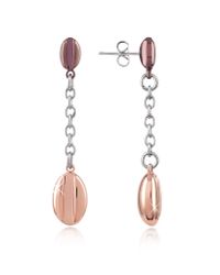 Zoppini | Brown Coffee Collection - Stainless Steel Drop Earrings | Lyst