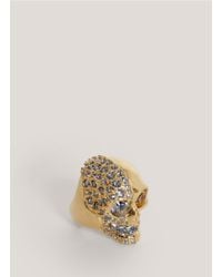 Alexander McQueen | Metallic Twofaced Skull Ring | Lyst