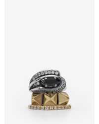 Iosselliani | Metallic Three Ring Set | Lyst