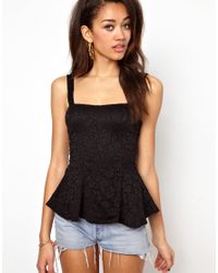 peplum vest top