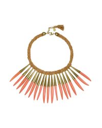 Antik Batik - Pink Noli Leather And Metal Necklace - Lyst