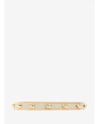 Alexander McQueen | Gray 3d Enamel Skull Skinny Bangle | Lyst