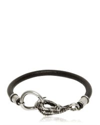 Ann Demeulemeester | Metallic Nappa Leather Silver Claw Bracelet for Men | Lyst