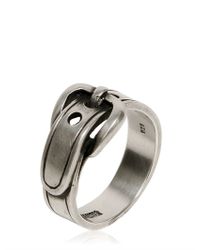 Ann Demeulemeester | Metallic Silver Buckle Ring for Men | Lyst
